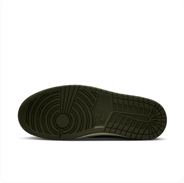 Air Jordan 1 Retro Low OG - White / Medium Olive / Black