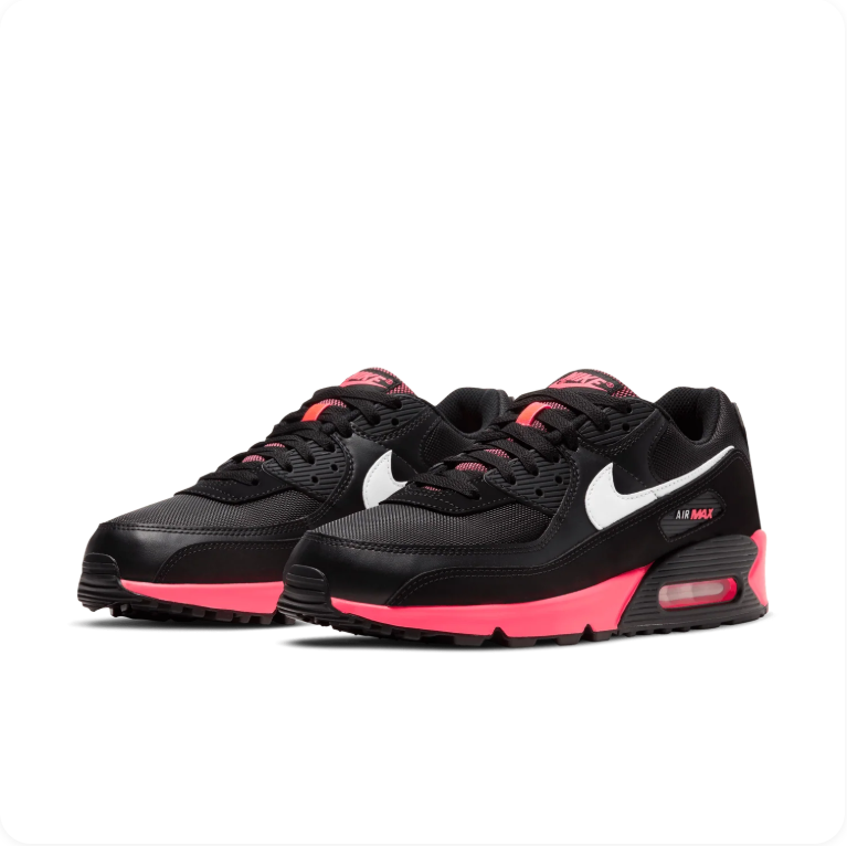 Nike Air Max 90 Black Racer Pink - Pair View