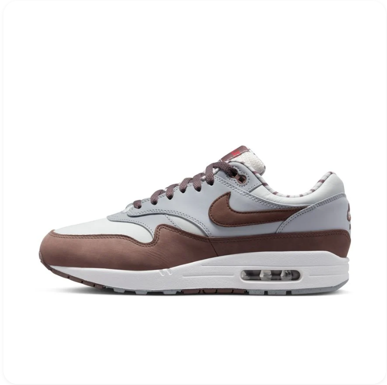 Nike Air Max 1 - Pure Platinum / Baroque Brown / Light Smoke Grey