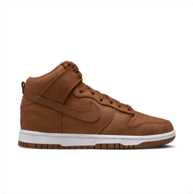 Nike Dunk High - Pecan / White (Tonal Brown)