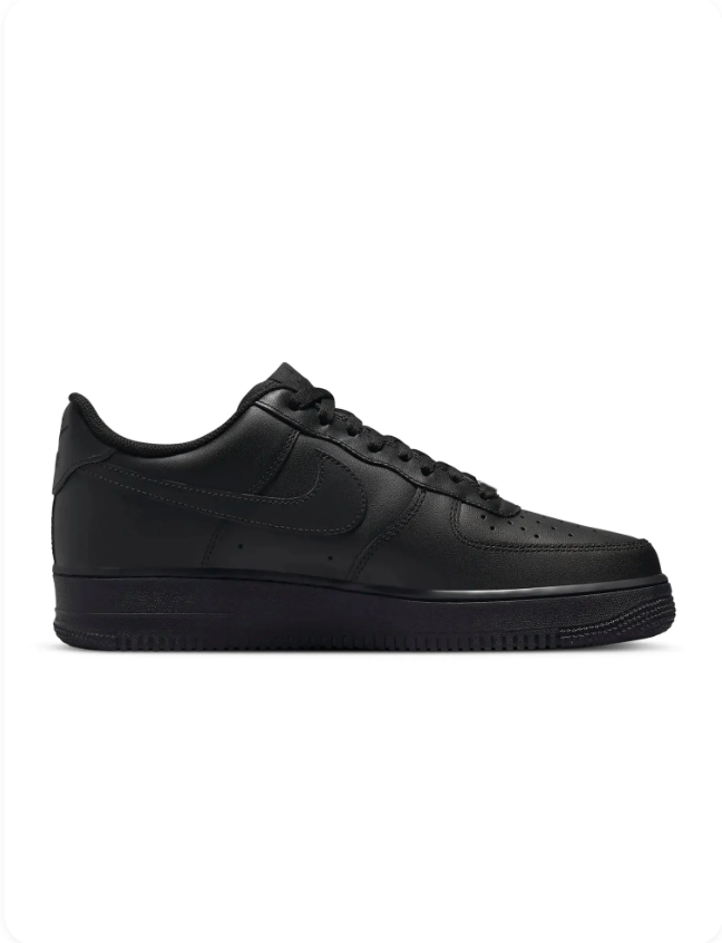 Nike Air Force 1 '07 Triple Black - Side View