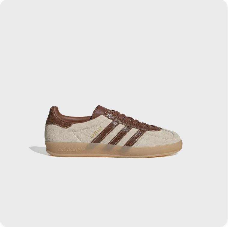Adidas Gazelle Indoor - Cream White / Dark Brown / Gum