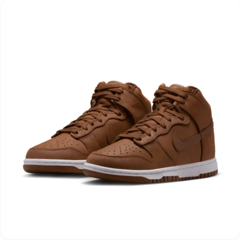 Nike Dunk High - Pecan / White (Tonal Brown)