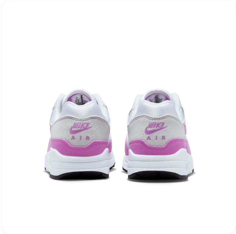 Nike Air Max 1 - White / Fuchsia Dream / Neutral Grey