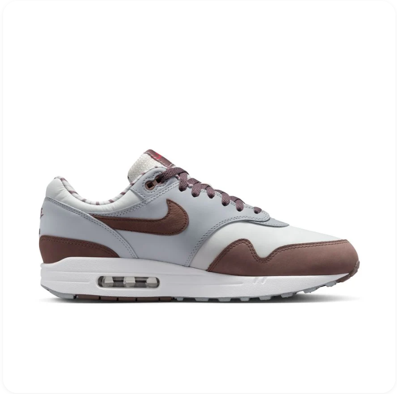 Nike Air Max 1 - Pure Platinum / Baroque Brown / Light Smoke Grey