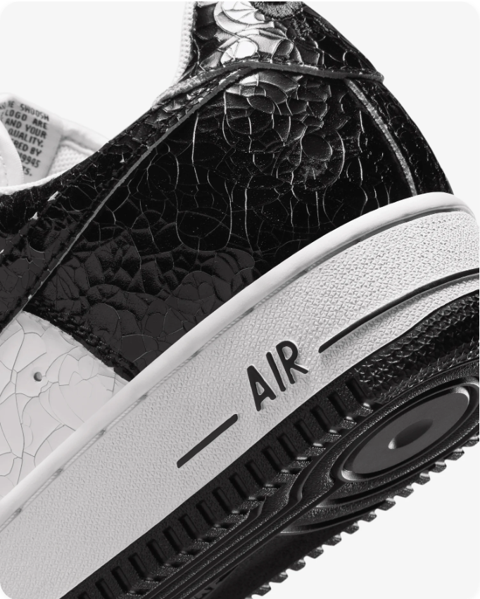 Nike Air Force 1 Low - White / Black Croc Patent