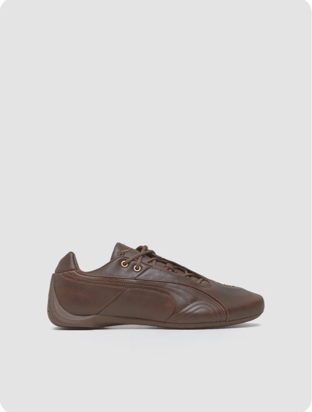 Puma Speedcat Walnut Brown Gold Stud - Side View