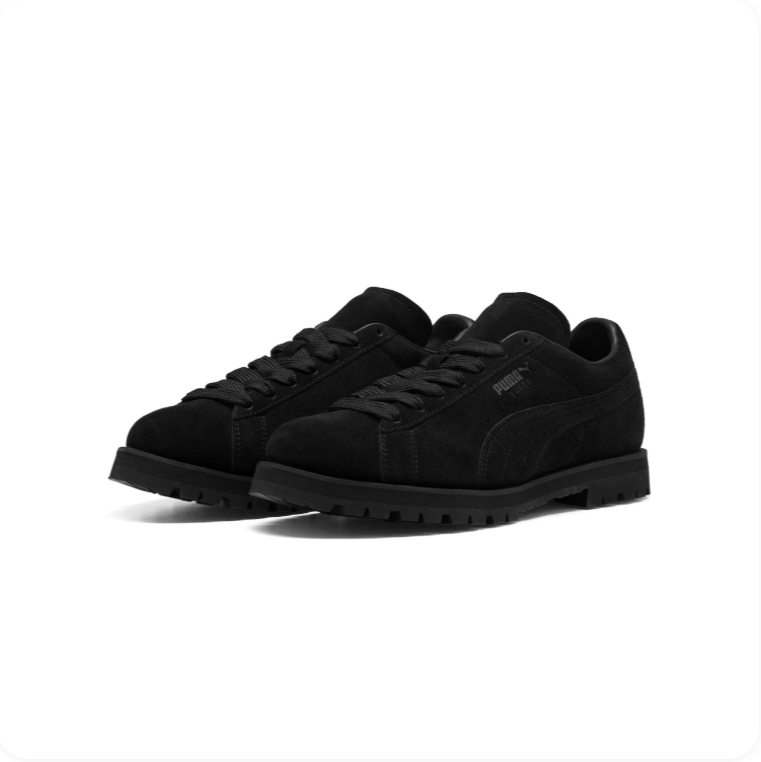 Puma Palermo Lug Triple Black - Pair Three Quarter View