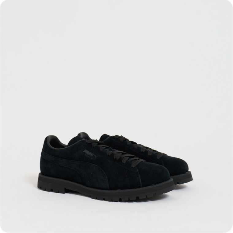 Puma Roma Lug Triple Black - Pair Three Quarter View