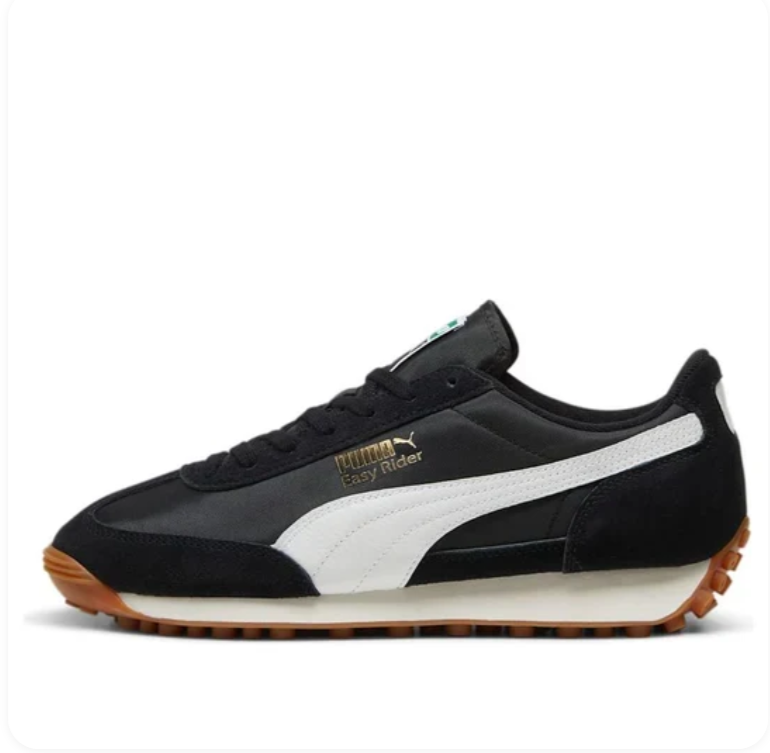 Puma Easy Rider Black White Gum - Side View