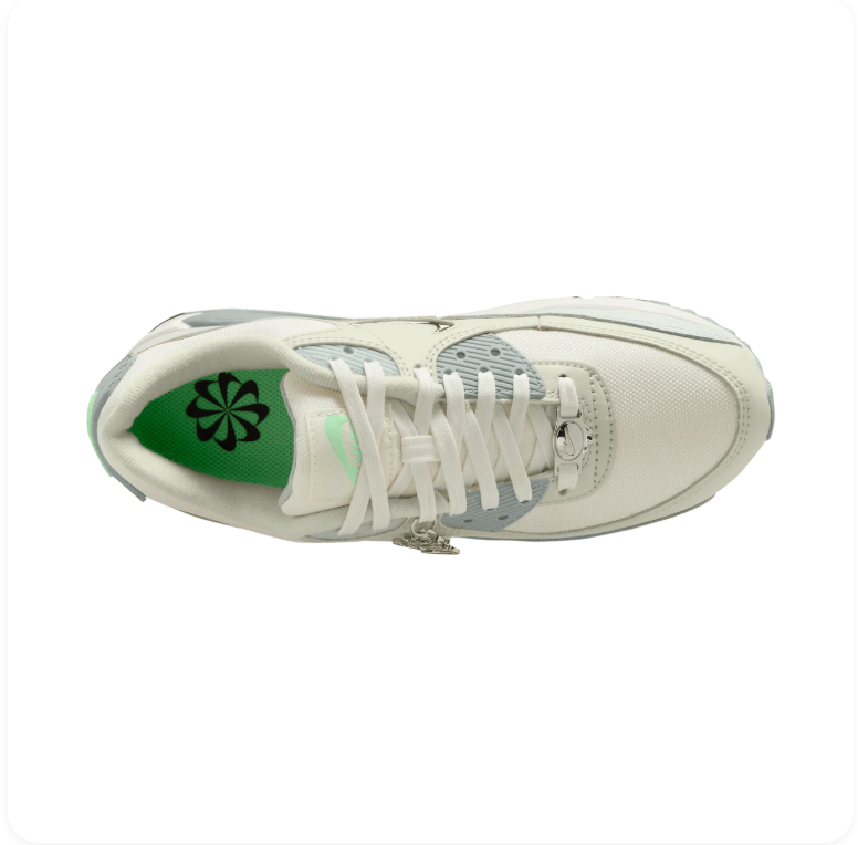 Nike Air Max 90 SE - Summit White / Metallic Silver / Mint