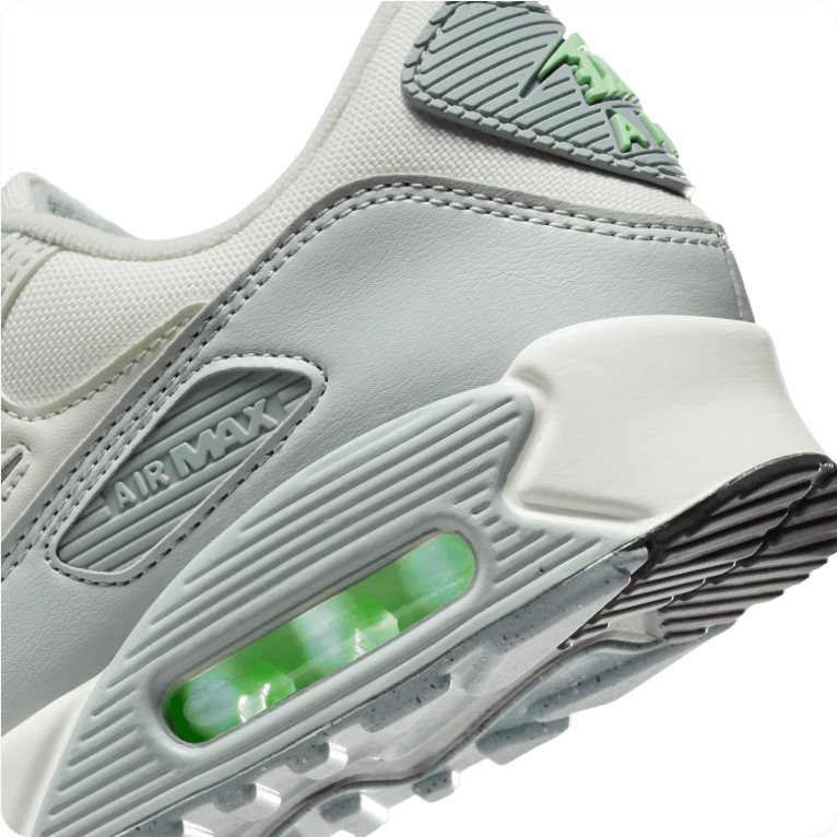 Nike Air Max 90 SE - Summit White / Metallic Silver / Mint