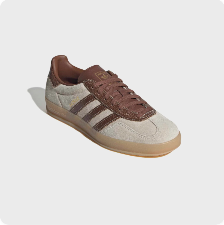 Adidas Gazelle Indoor - Cream White / Dark Brown / Gum