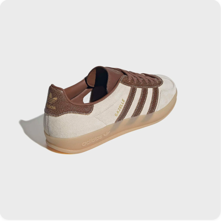 Adidas Gazelle Indoor - Cream White / Dark Brown / Gum