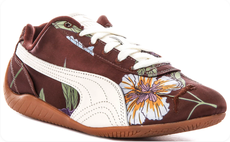 Puma Speedcat OG Dark Burgundy Floral Gum - Three Quarter View