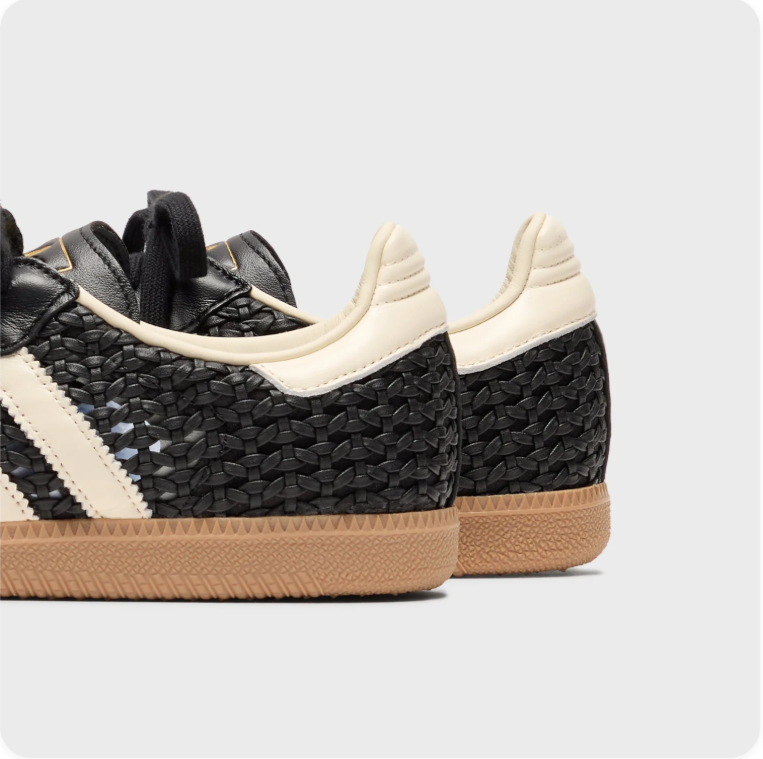 Adidas Samba Woven - Black / Cream White / Gum