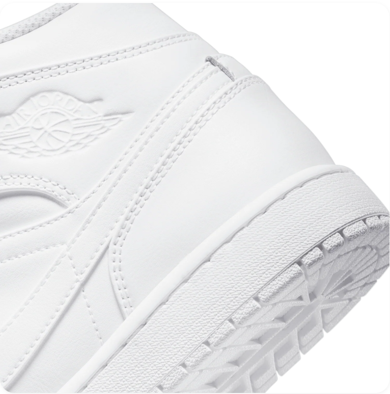 Air Jordan 1 Mid - Triple White