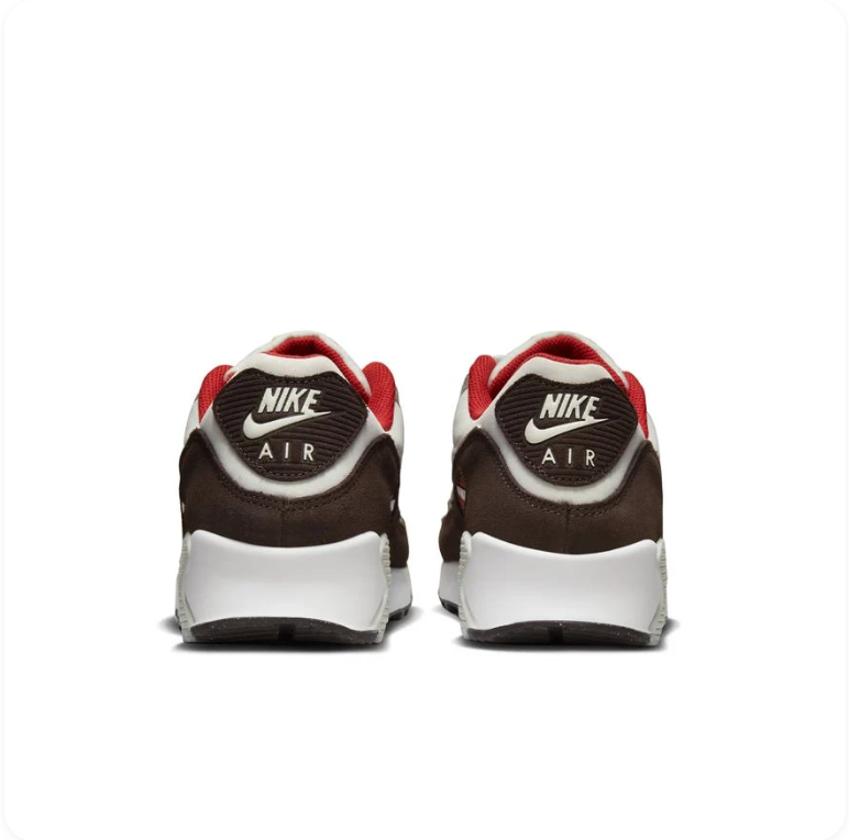 Nike Air Max 90 SE - Pale Ivory / Dark Chocolate / University Red